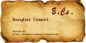 Bonyhai Csepel névjegykártya